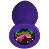 Фото товара: Фиолетовая анальная пробка с радужным кристаллом - 8 см., код товара: 85075-M/Арт.429395, номер 3