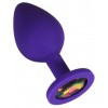 Фото товара: Фиолетовая анальная пробка с радужным кристаллом - 8 см., код товара: 85075-M/Арт.429395, номер 4
