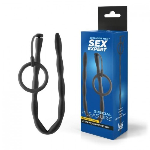 Фото товара: Черный стимулятор уретры Sex Expert, код товара: SEM-55251/Арт.429509, номер 1