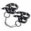 Купить Черные однослойные кожаные наручники из двух ремешков код товара: 02181/Арт.429942. Секс-шоп в СПб - EROTICOASIS | Интим товары для взрослых 