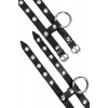 Фото товара: Черные однослойные кожаные наручники из двух ремешков, код товара: 02181/Арт.429942, номер 6