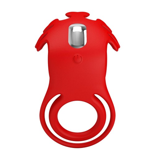 Фото товара: Красное эрекционное кольцо с вибрацией Ruben, код товара: BI-210311/Арт.430594, номер 2