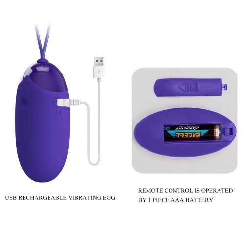Фото товара: Фиолетовое виброяйцо Berger-Yourth с пультом ДУ, код товара: BI-014362WL/Арт.430602, номер 5