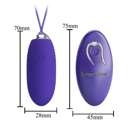 Фото товара: Фиолетовое виброяйцо Jenny-Yourth с пультом ДУ, код товара: BI-014362W-9L/Арт.430605, номер 3
