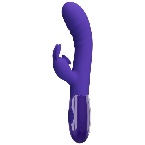 Фото товара: Фиолетовый вибратор-кролик Cerberus-Youth - 20,6 см., код товара: BI-014795L/Арт.430607, номер 1