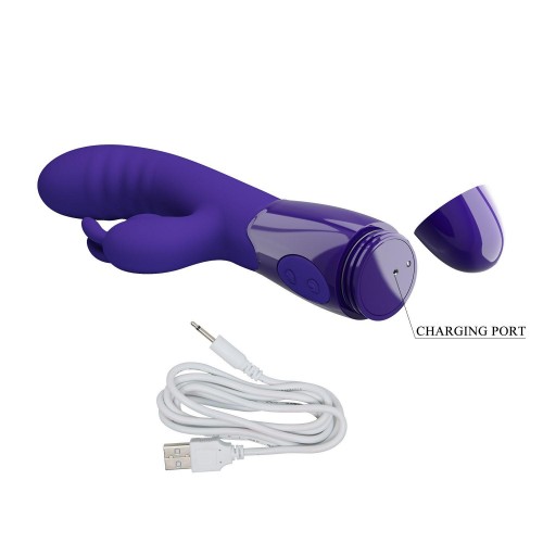 Фото товара: Фиолетовый вибратор-кролик Cerberus-Youth - 20,6 см., код товара: BI-014795L/Арт.430607, номер 4