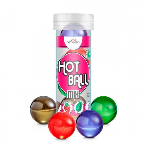 Купить Ароматизированный лубрикант Hot Ball Mix на масляной основе (4 шарика по 3 гр.) код товара: HC621/Арт.431663. Секс-шоп в СПб - EROTICOASIS | Интим товары для взрослых 