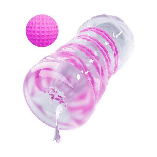 Фото товара: Прозрачный эластичный мастурбатор с лиловым шариком, код товара: BM-009229N-1/Арт.431780, номер 1