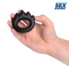 Фото товара: Черное эрекционное кольцо в форме пламени, код товара: SEM-55265/Арт.432150, номер 1