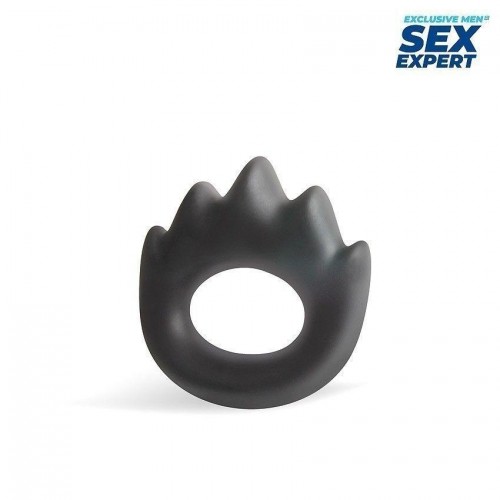 Купить Черное эрекционное кольцо в форме пламени код товара: SEM-55265/Арт.432150. Секс-шоп в СПб - EROTICOASIS | Интим товары для взрослых 