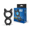 Фото товара: Черное двойное эрекционное кольцо с кошачьими ушками, код товара: SEM-55266/Арт.432151, номер 3
