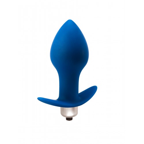 Фото товара: Синяя анальная пробка с вибрацией Hugo - 9,5 см., код товара: 9009-01Lola/Арт.433703, номер 2