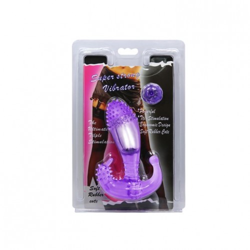 Фото товара: Фиолетовый вибростимулятор с шипами на головке - 14,3 см., код товара: BI-014037/Арт.435758, номер 5