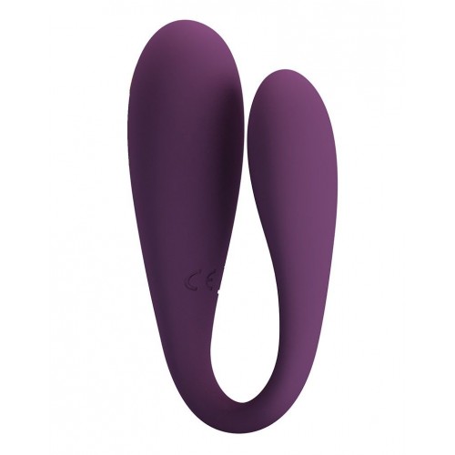 Купить Фиолетовый вибратор для двоих August код товара: BI-014582HP-1/Арт.435780. Секс-шоп в СПб - EROTICOASIS | Интим товары для взрослых 