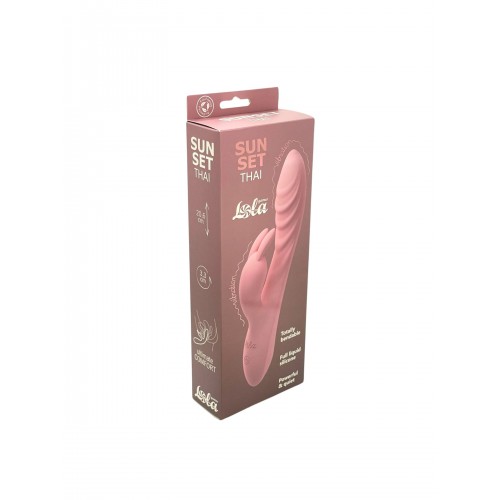 Фото товара: Розовый перезаряжаемый вибратор-кролик Thai - 20,6 см., код товара: 9702-02lola/Арт.436019, номер 1