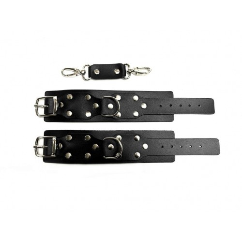 Фото товара: Черные кожаные наручники Sex Game, код товара: 6001ars/Арт.437175, номер 1