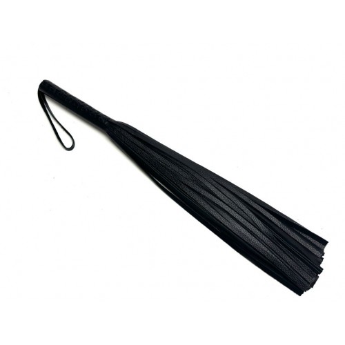 Фото товара: Черная многохвостовая плеть из мягкой кожи - 57 см., код товара: 54019ars/Арт.437191, номер 1