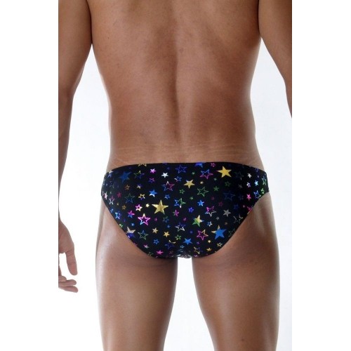 Фото товара: Сексуальные мужские трусы-слипы с разноцветными звездами, код товара: DM111813/Арт.437682, номер 1