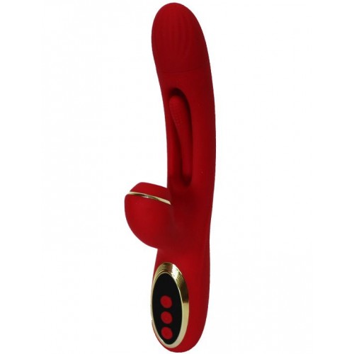 Купить Красный вибратор с тройной стимуляцией Tornado G-Hit - 24,5 см. код товара: ZD051-RD/Арт.443174. Секс-шоп в СПб - EROTICOASIS | Интим товары для взрослых 