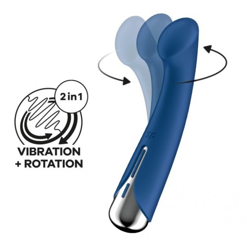 Фото товара: Синий вибратор для G-стимуляции Spinning G-Spot 1 - 17 см., код товара: 4048765/Арт.448043, номер 2