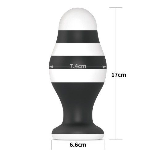 Фото товара: Черно-белая анальная втулка 6.5 X-Missioner Butt Plug - 17 см., код товара: LV420002/Арт.452061, номер 2
