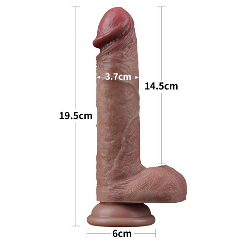 Фото товара: Коричневый фаллоимитатор 7.5 Dual Layered Silicone - 19,5 см., код товара: LV411042/Арт.452105, номер 2