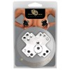 Купить Белые пэстисы-кресты на грудь с кольцом код товара: 941-10-3 white dd/Арт.455756. Секс-шоп в СПб - EROTICOASIS | Интим товары для взрослых 