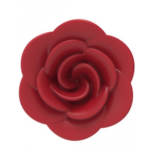 Фото товара: Красная анальная пробка с ограничительным основанием в виде розы, код товара: AP101/Арт.457224, номер 1