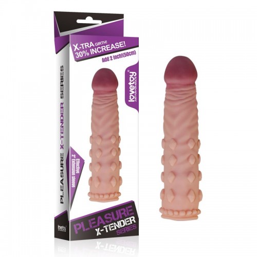 Фото товара: Телесная насадка-фаллос Super-Realistic Penis - 18 см., код товара: LV1054 flesh/Арт.55705, номер 1