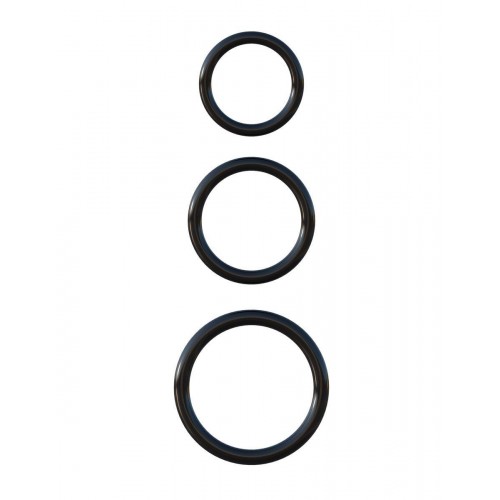 Купить Набор из трех черных эрекционных колец Silicone 3-Ring Stamina Set код товара: PD5912-23/Арт.61150. Секс-шоп в СПб - EROTICOASIS | Интим товары для взрослых 
