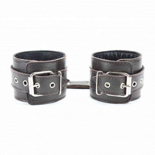 Фото товара: Коричневые кожаные наручники на металлической цепочке, код товара: 51017ars/Арт.62612, номер 2