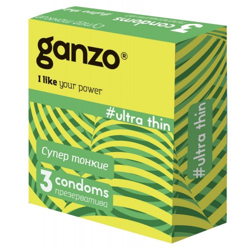 Купить Ультратонкие презервативы Ganzo Ultra thin - 3 шт. код товара: Ganzo Ultra thin №3/Арт.62969. Секс-шоп в СПб - EROTICOASIS | Интим товары для взрослых 