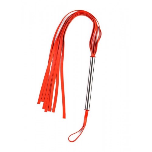 Купить Красная плеть с металлической ручкой код товара: 6027-2/Арт.63312. Секс-шоп в СПб - EROTICOASIS | Интим товары для взрослых 