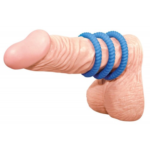 Фото товара: Набор из трех синих силиконовых колец Lust, код товара: 05043000000 / Арт.63339, номер 1