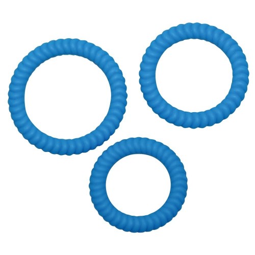 Купить Набор из трех синих силиконовых колец Lust код товара: 05043000000 / Арт.63339. Секс-шоп в СПб - EROTICOASIS | Интим товары для взрослых 