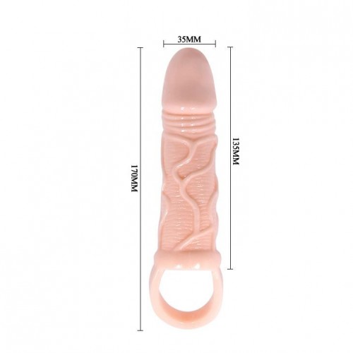 Фото товара: Насадка на пенис с подхватом для мошонки - 17 см., код товара: BI-026210-random/Арт.63494, номер 4
