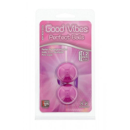 Фото товара: Фиолетовые вагинальные шарики на мягкой сцепке GOOD VIBES PERFECT BALLS, код товара: 20079/Арт.63713, номер 1