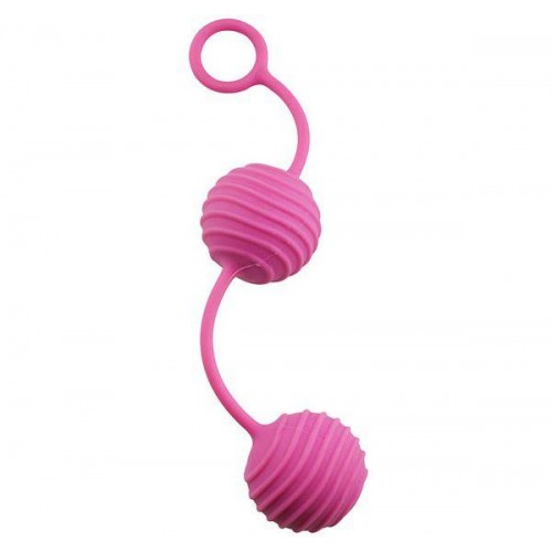 Купить Розовые вагинальные шарики с ребристым рельефом код товара: 20574/Арт.63757. Секс-шоп в СПб - EROTICOASIS | Интим товары для взрослых 