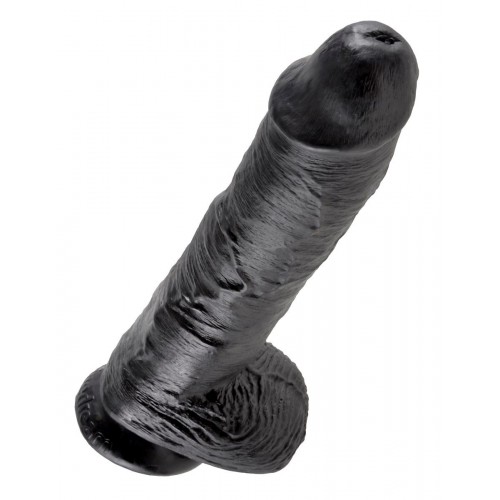 Фото товара: Реалистичный чёрный фаллоимитатор-гигант 10  Cock with Balls - 25,4 см., код товара: PD5509-23/Арт.63939, номер 3