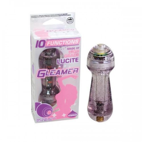 Фото товара: Фиолетовый мини-вибратор с блёстками Gleamer - 11,5 см., код товара: 111168/Арт.64626, номер 1