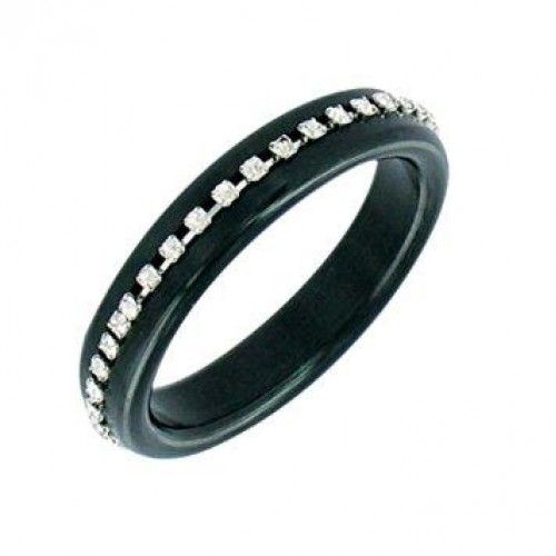 Фото товара: Чёрное эрекционное кольцо со стразами MAGIC DIAMOND, код товара: 170133/Арт.64794, номер 1