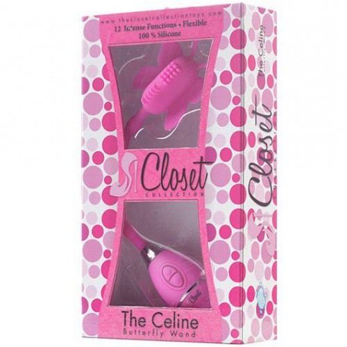 Купить Розовый вибростимулятор-бабочка на ручке THE CELINE BUTTERFLY код товара: 390009/Арт.64929. Секс-шоп в СПб - EROTICOASIS | Интим товары для взрослых 