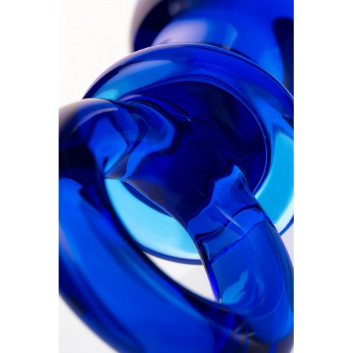 Фото товара: Синяя анальная пробка из стекла с ручкой-кольцом - 14 см., код товара: 912252/Арт.66456, номер 3