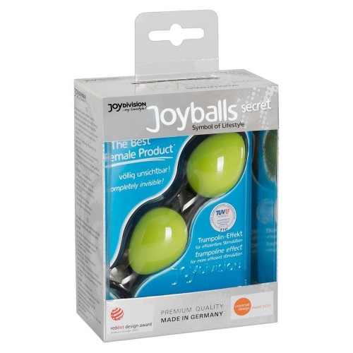 Фото товара: Зелёные вагинальные шарики на чёрной сцепке Joyballs Secret, код товара: 15006/Арт.66614, номер 1