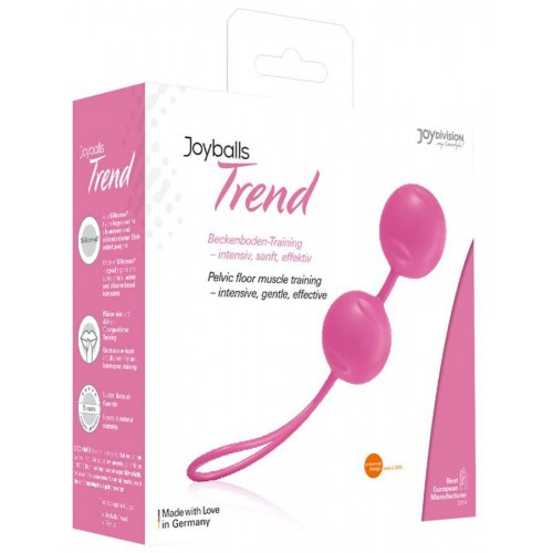 Фото товара: Нежно-розовые вагинальные шарики Joyballs Trend с петелькой, код товара: 15035/Арт.66621, номер 1