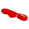 Фото товара: Красный вибратор-кролик с рёбрышками Prescott - 20 см., код товара: BI-014635-2/Арт.460050, номер 3