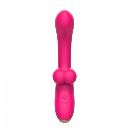 Фото товара: Розовый изогнутый вибратор-кролик - 21,2 см., код товара: MY-235/Арт.460392, номер 2