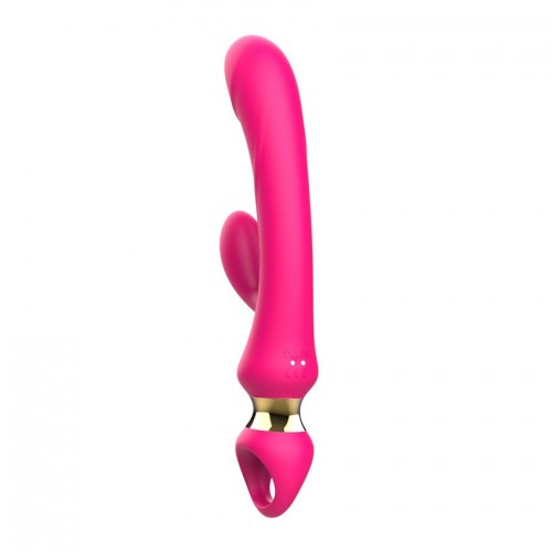 Фото товара: Розовый вибратор-кролик с ручкой-кольцом - 24,6 см., код товара: MY-227/Арт.463149, номер 5