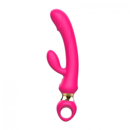 Купить Розовый вибратор-кролик с ручкой-кольцом - 24,6 см. код товара: MY-227/Арт.463149. Секс-шоп в СПб - EROTICOASIS | Интим товары для взрослых 