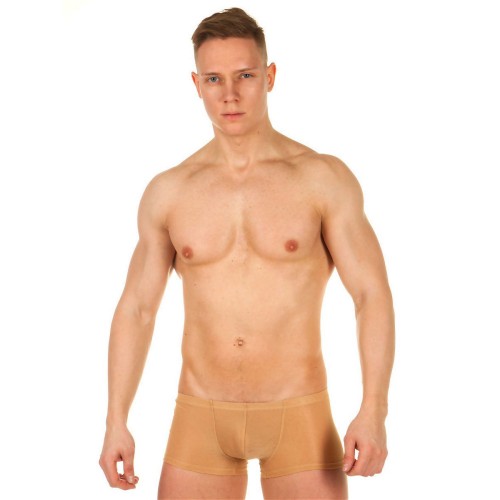 Фото товара: Бежевые трусы-хипсы с текстурой в виде роз на ткани Beige Rose Boxer, код товара: RR00211/Арт.463309, номер 2